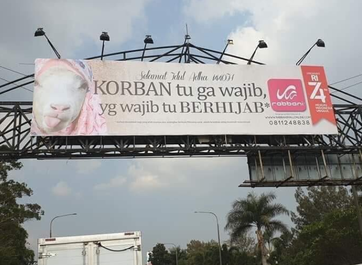 Netizen Heboh Baliho Iklan 'Kurban Nggak Wajib' Bikinan Rabanni