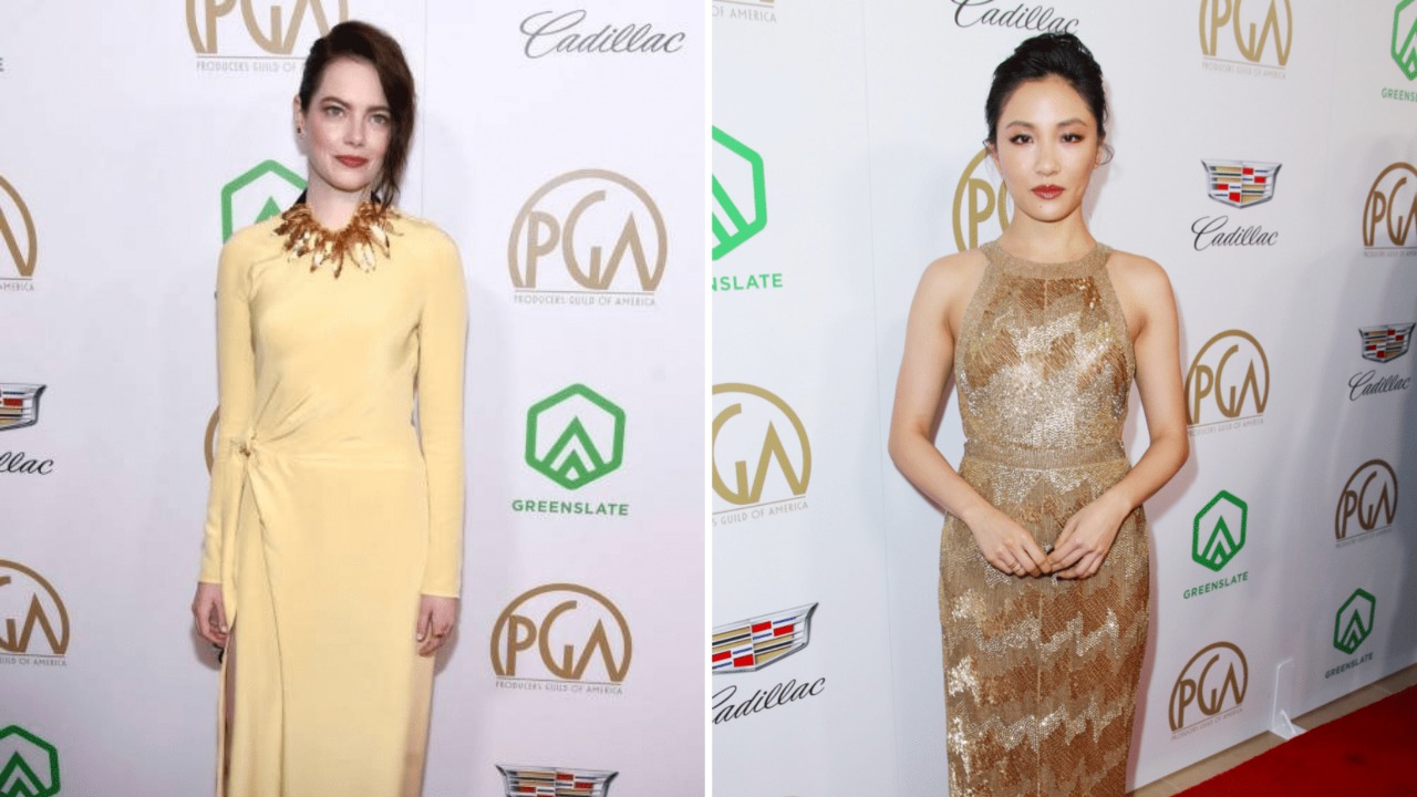 Anggunnya Emma Stone dan Constance Wu di Karpet Merah Producers Guild Awards 2019