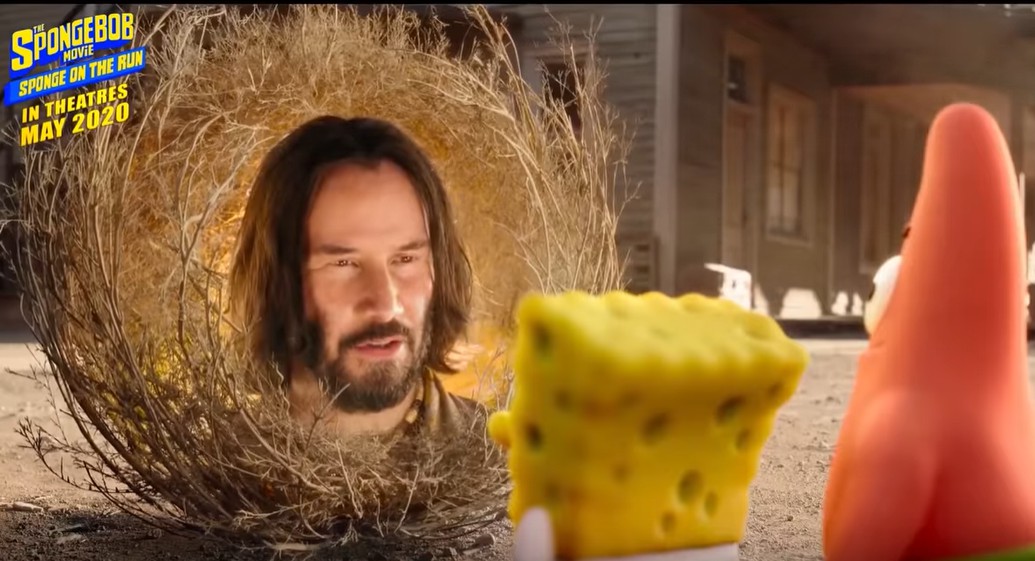 Keanu Reeves Jadi Dewa Bercahaya di Film Ketiga SpongeBob