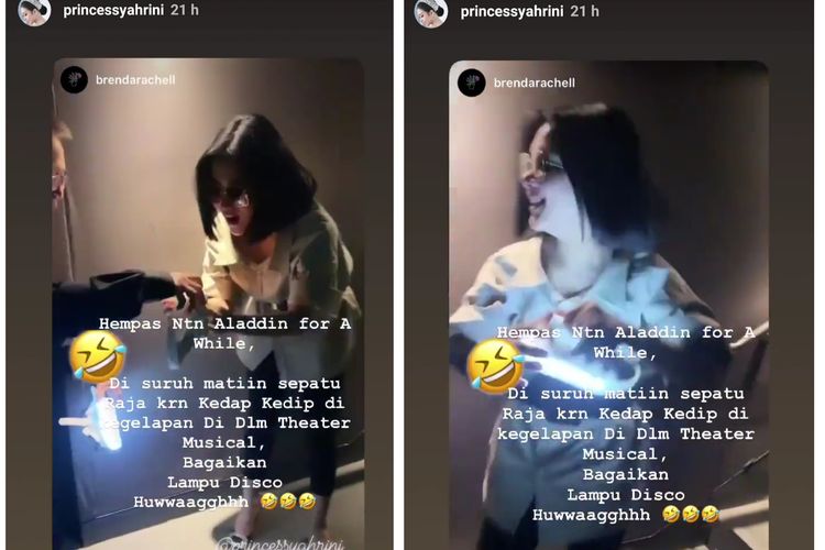 Screenshot IG Story @princesssyahrini