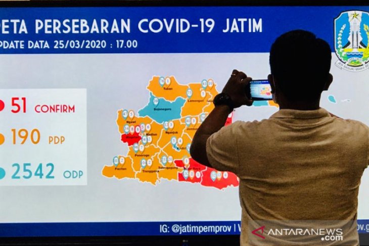 Lima Daerah di Jatim Berstatus Zona Merah COVID-19, Empat Kabupaten Masih Hijau