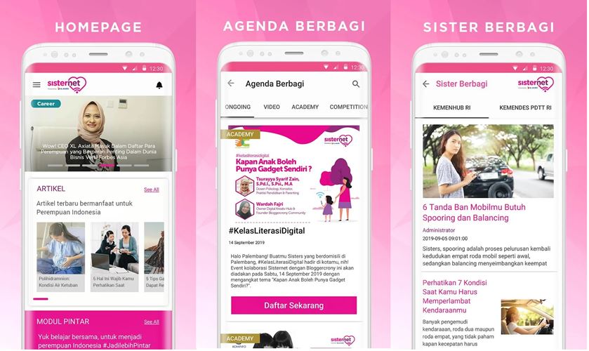 Aplikasi Sisternet, Dukung Pemberdayaan Perempuan di Era Digital 
