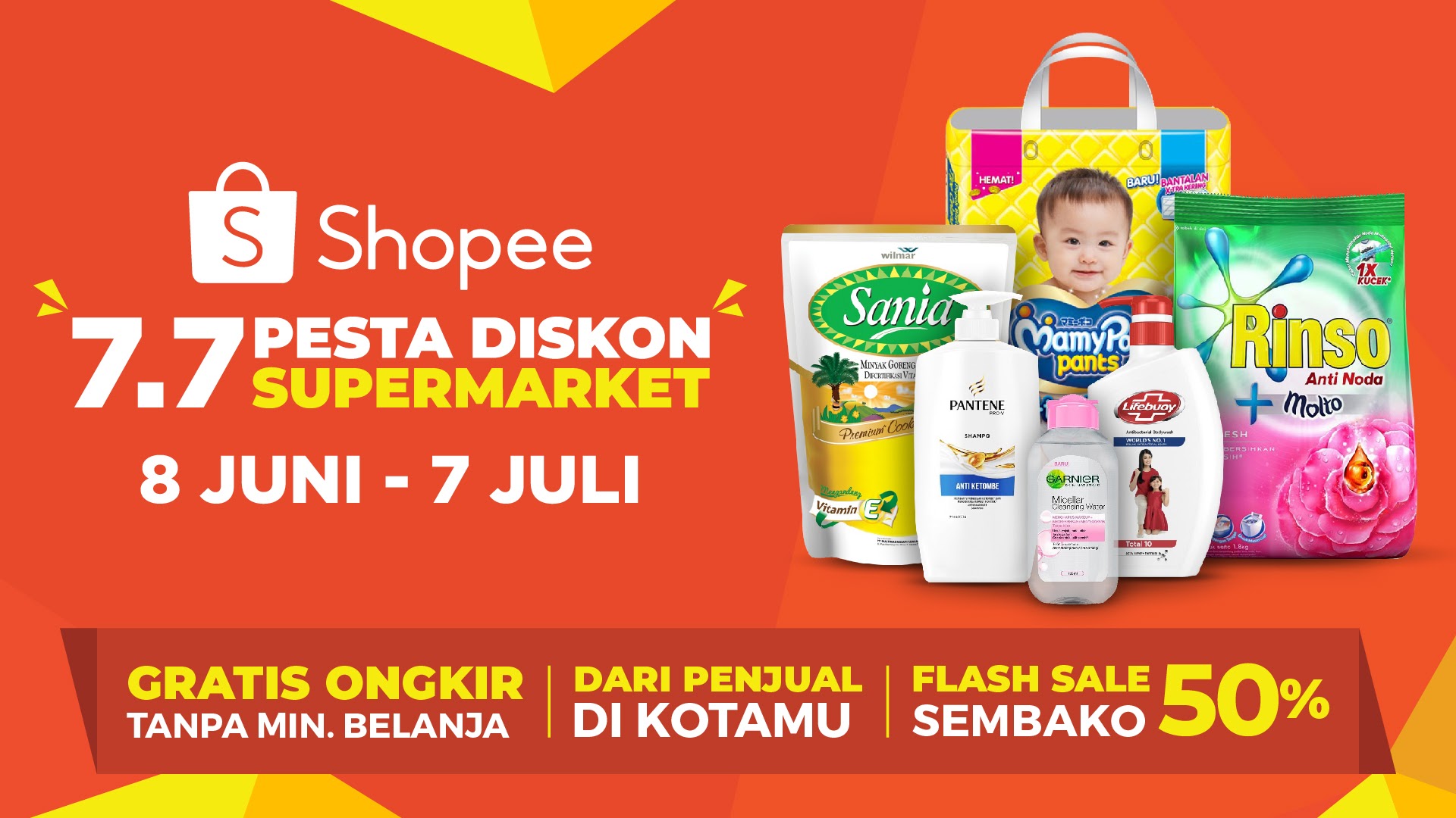 Yuk, Belanja Kebutuhan Harian di 7.7 Pesta Diskon Supermarket Shopee!