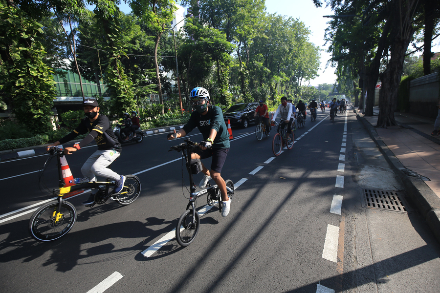 Tren Gowes Meningkat, Dishub Surabaya Tambah Lajur Khusus Sepeda