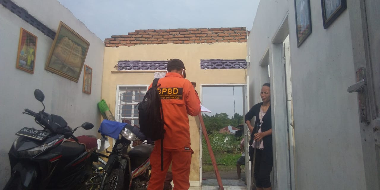 Angin Puting Beliung di Deli Serdang, 56 Unit Rumah Rusak