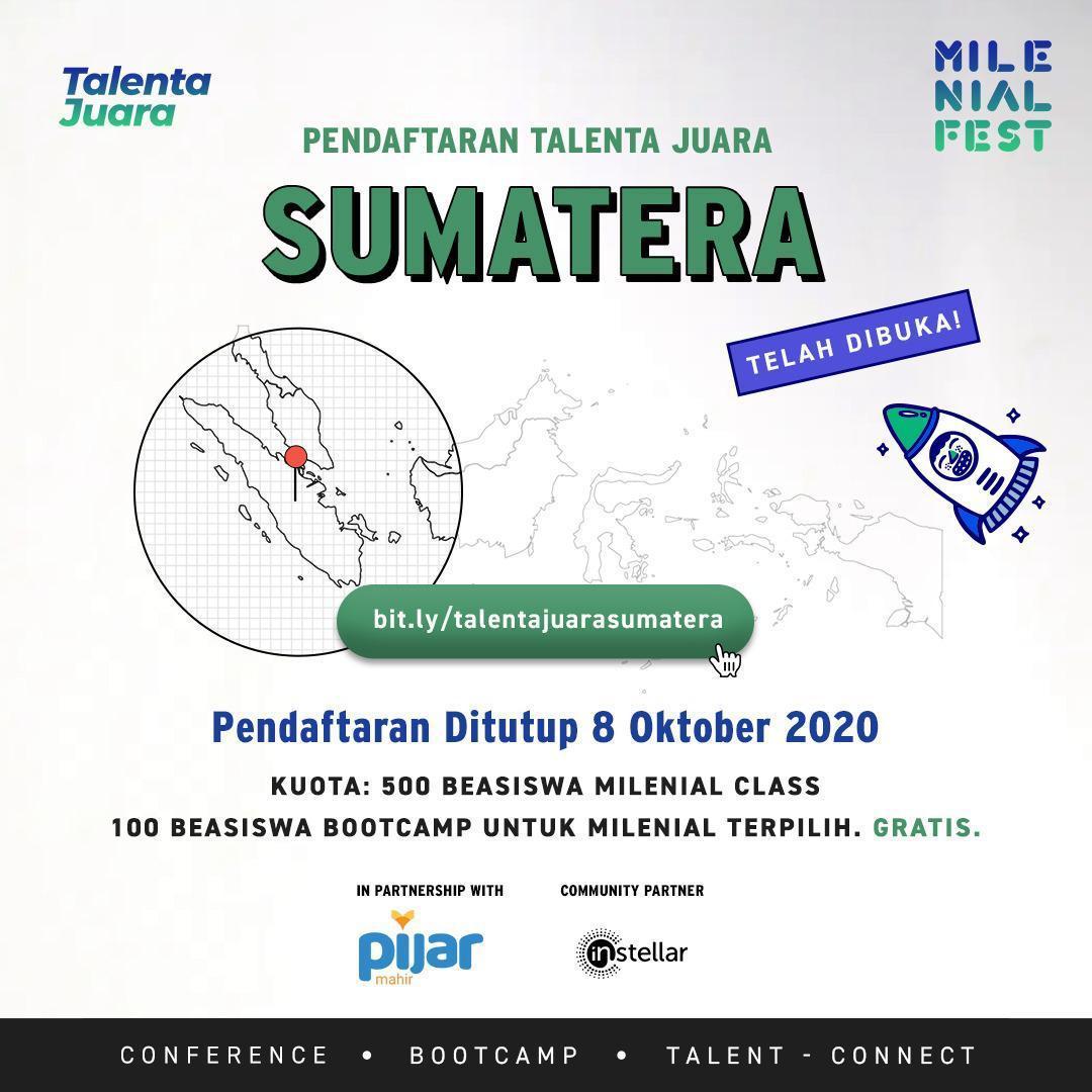 Sukses di Jawa-Bali, Millenial Fest Bakal Buka Program Talenta Juara di Sumatera!