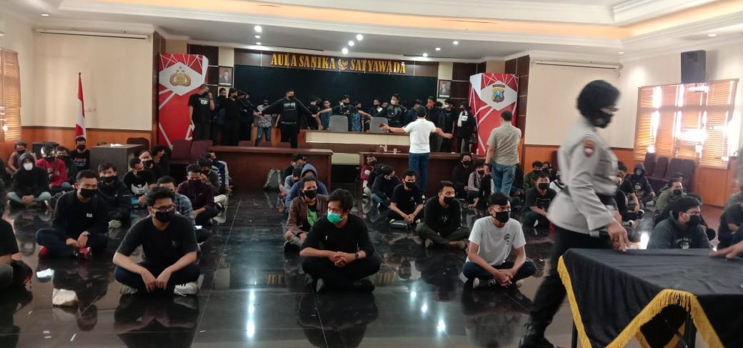 129 Pendemo Diduga Provokator Diamankan Polresta Malang Kota
