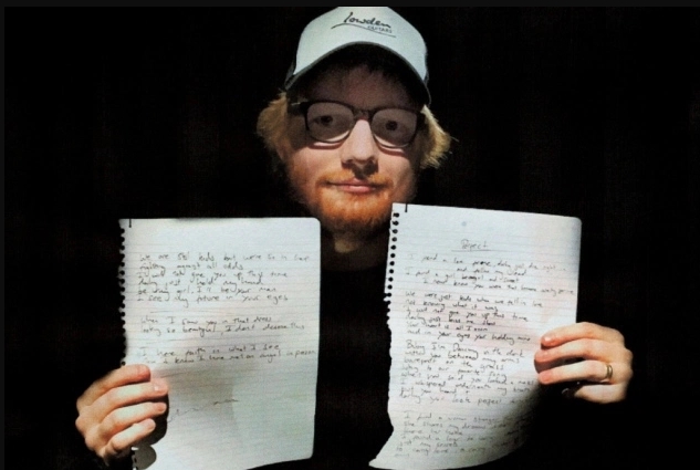 Ed Sheeran Lelang Mainan Masa Kecil dan Lirik Lagu dari Tulisan Tangan