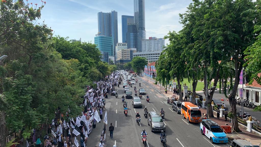 Ribuan Massa Ormas Islam di Surabaya Kembali Gelar Aksi Bela Nabi Muhammad