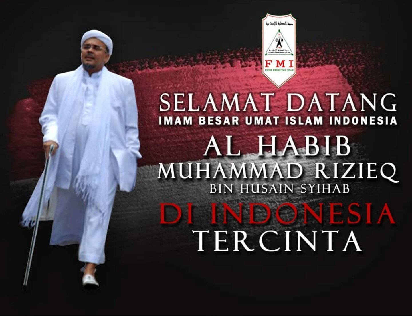 Habib Rizieq Tiba di Indonesia, Massa Serukan Selawat dan 'Ahlan Wa