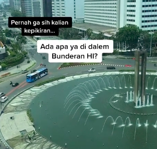 Viral Video Netizen Pertanyakan Isi Kolam Bundaran HI