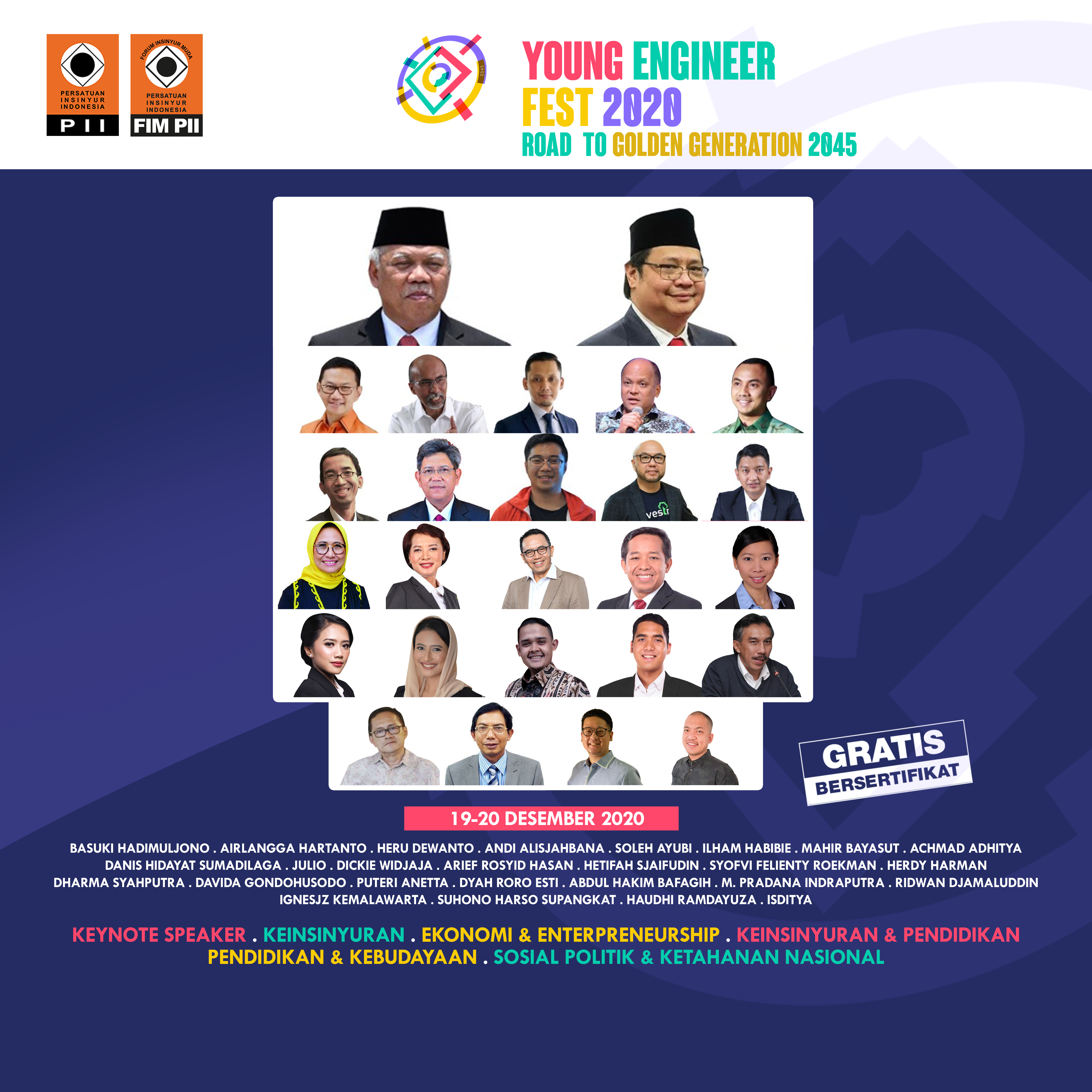 Tampung Aspirasi & Inovasi Insinyur Muda, FIM-PII Gelar Young Engineer Festival 2020