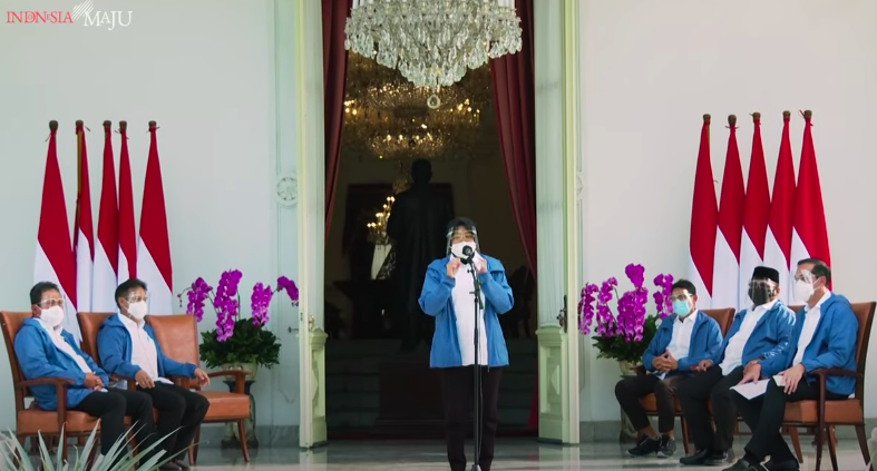 Kompak! Jaket Biru Menteri Baru Curi Perhatian Netizen