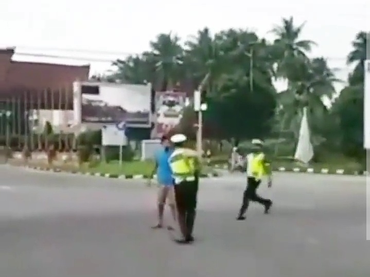 Begini Kronologi Pemotor yang Serang Anggota Polantas di Pangkalpinang