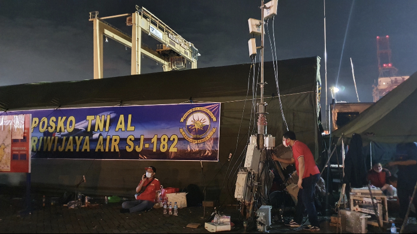 Telkomsel Perkuat Jaringan di Area Evakuasi Sriwijaya Air SJ 182