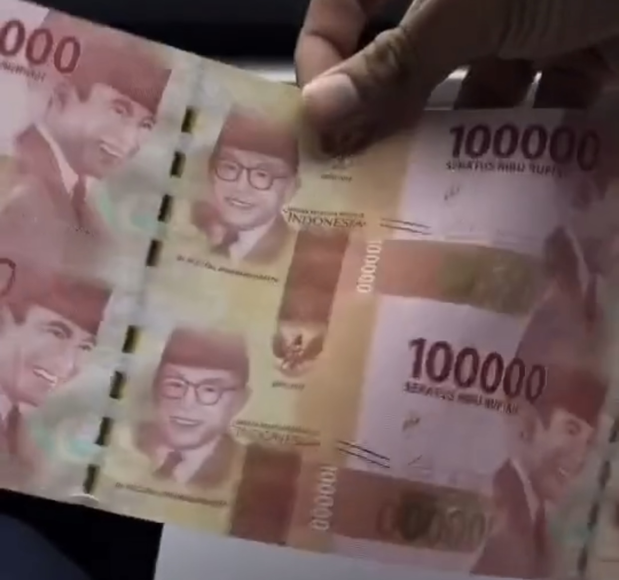 Viral di Medsos, Bank Indonesia Jelaskan soal Uncut Notes Rp 100 Ribu