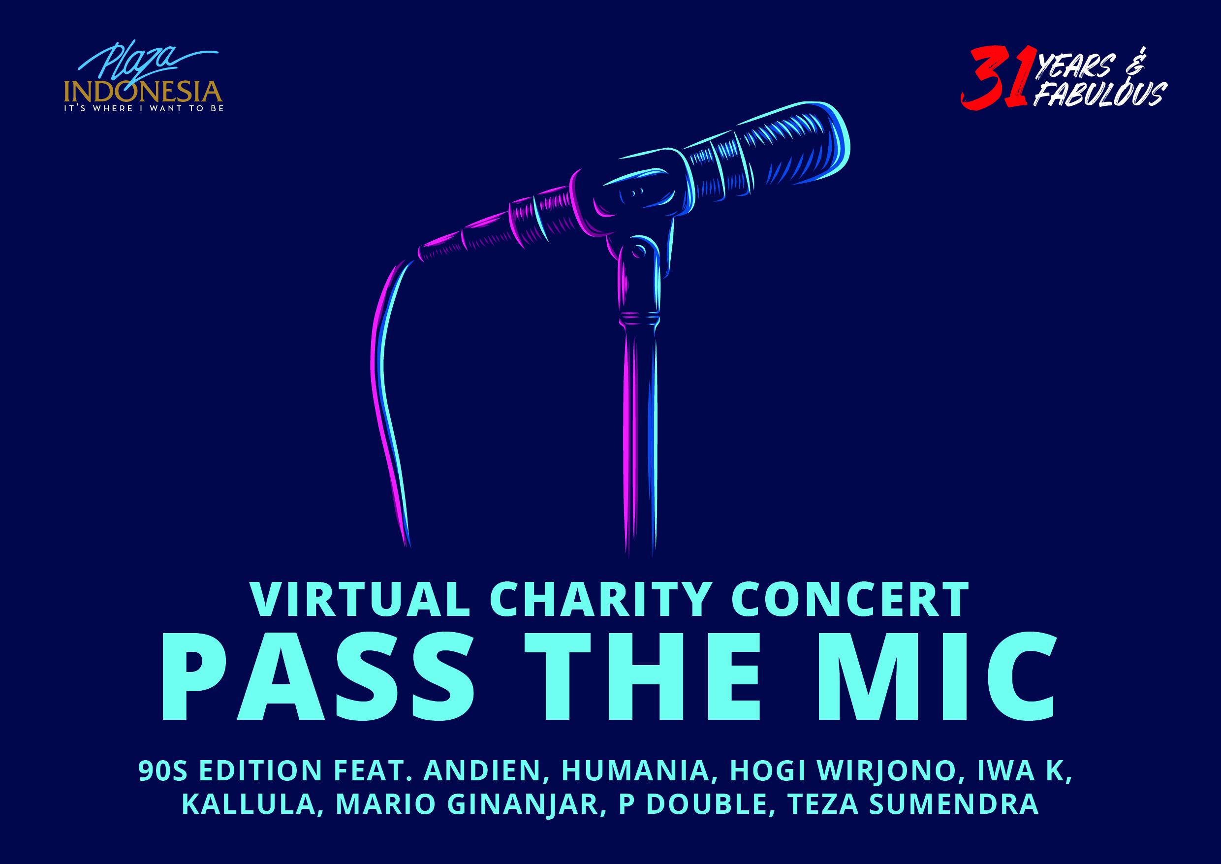 Anniversary Ke-31, Plaza Indonesia Gelar Konser Amal ‘Pass The Mic'