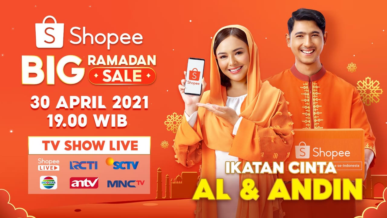 Sapa Fans 'Ikatan Cinta', Al dan Andin Duet Romantis di Shopee Big Ramadan Sale TV Show