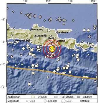 Kabupaten Blitar Diguncang Gempa 6,2 M, BMKG: Tak Berpotensi Tsunami