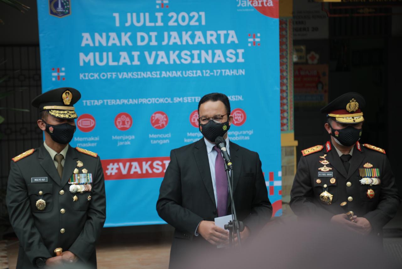 Jakarta Gelar Vaksinasi Anak Usia 12-17 Tahun, Anies: Babak Baru