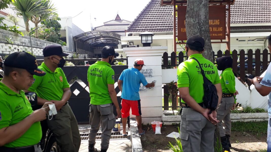 Rumah Dinas Walkot Malang Jadi Sasaran Vandalisme Orang Tak Dikenal