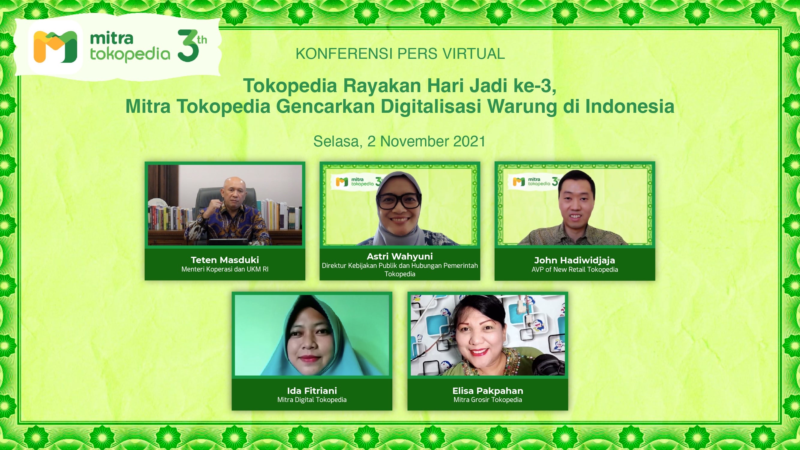 Hut Ke-3, Tokopedia Konsisten Gencarkan Digitalisasi Warung