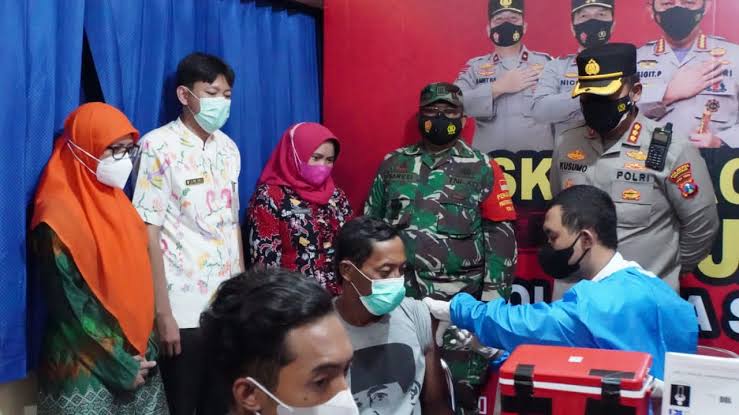 Polresta Sidoarjo Kini Buka Posko Siaga Vaksin 24 Jam Di 3 Lokasi