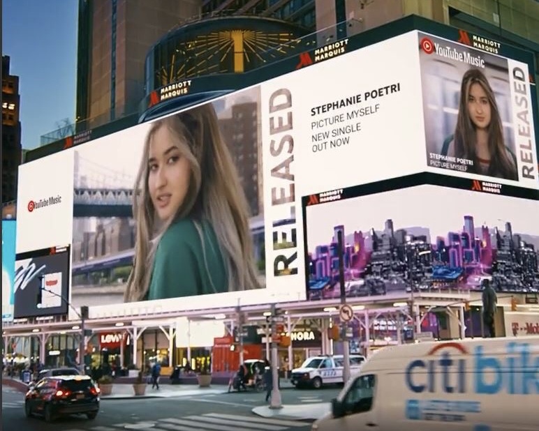 Stephanie Poetri 'Picture Myself' Terpampang di Billboard NYC Times Square