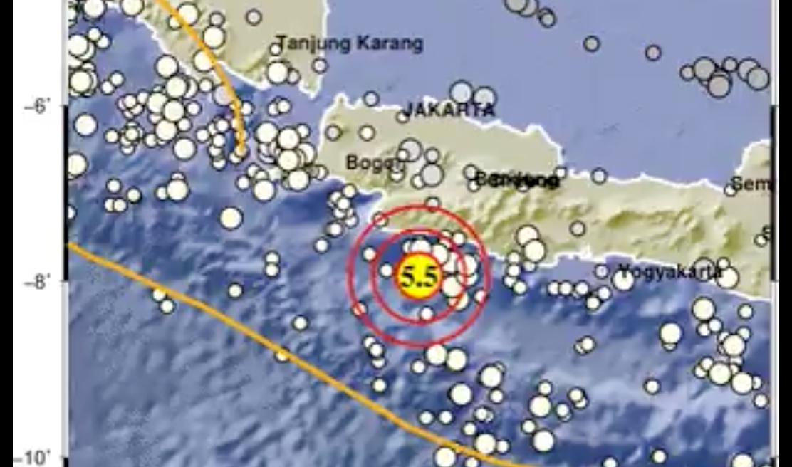Gempa Magnitudo 5,5 Guncang Sukabumi, Tidak Berpotensi Tsunami