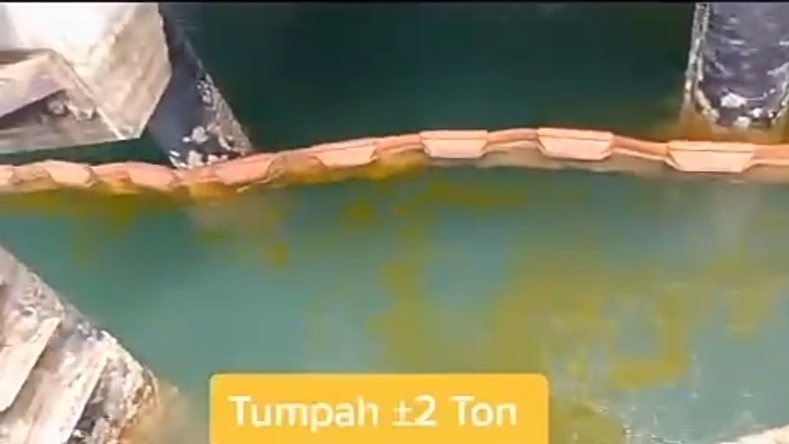 Viral Video Diduga 2 Ton Minyak Goreng Tumpah ke Laut, Ini Kata Polisi