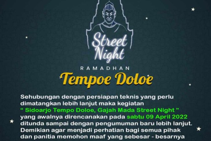 Panitia Tunda Festival Gajah Mada Street Night Sidoarjo Tempo Doeloe