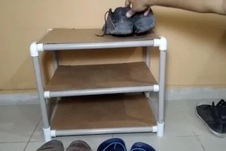 DIY Rak Sepatu dari Pipa Paralon PVC