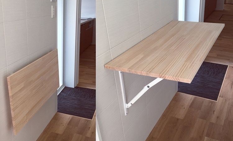 Cara Mudah Buat Meja Lipat Dinding di Rumah Sempit