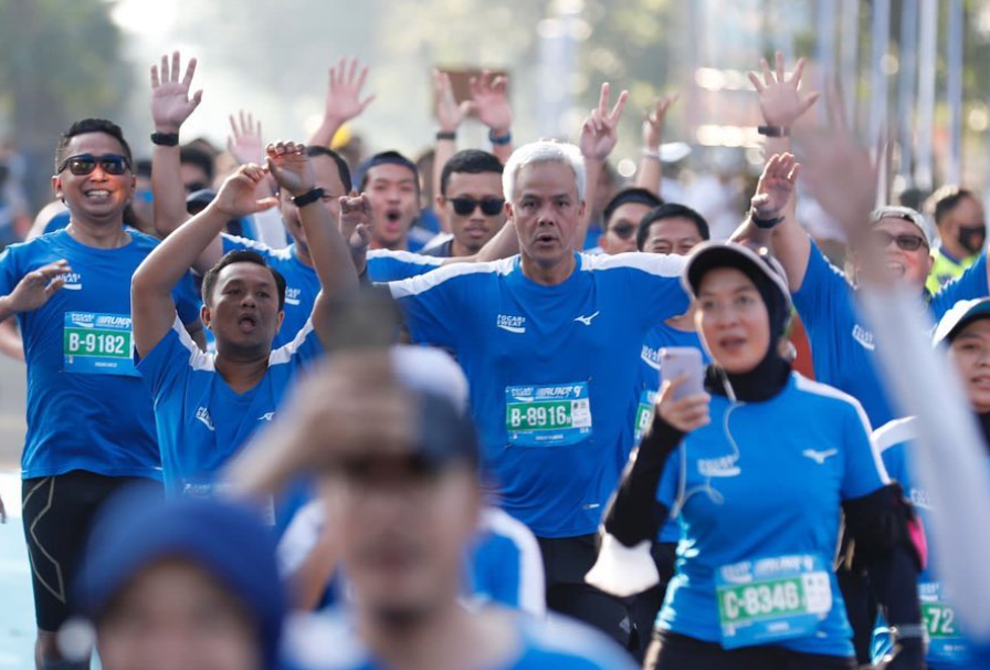 Ikut Lari Marathon di Bandung, Ganjar Pranowo: Capek tapi Menyenangkan