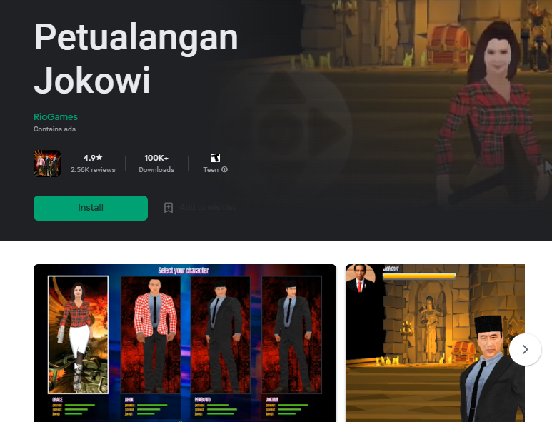 Viral Game Petualangan Jokowi Usai Kominfo Blokir Steam hingga Epic Games