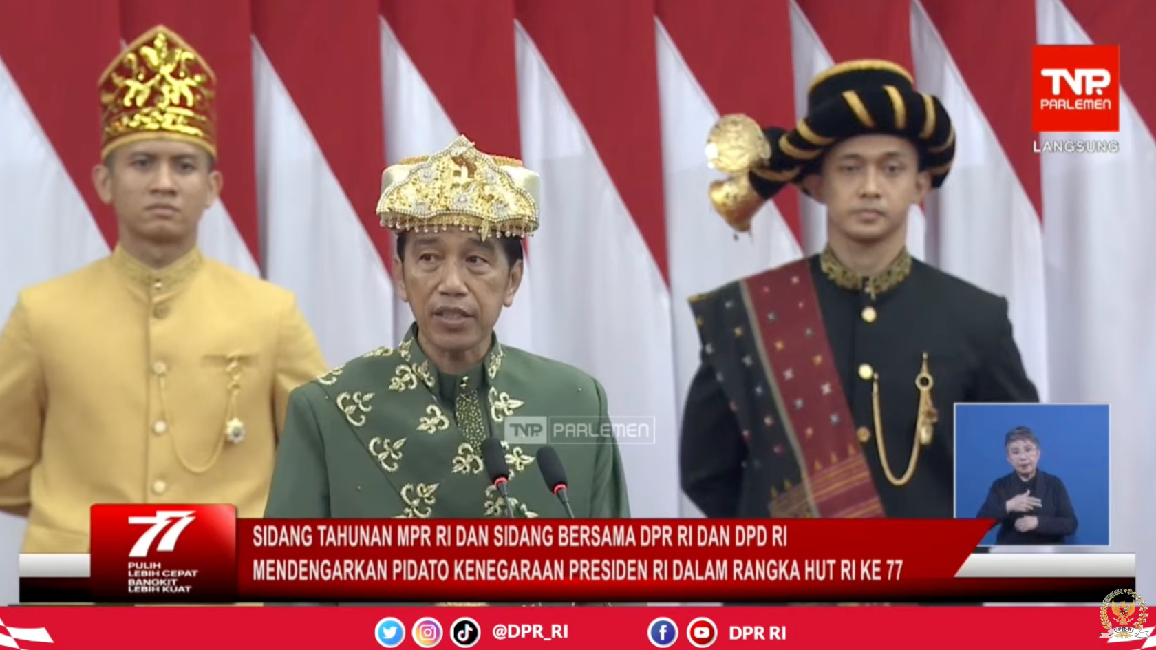 Di Sidang Tahunan MPR, Jokowi Pamer Tak Impor Beras 3 Tahun Terakhir