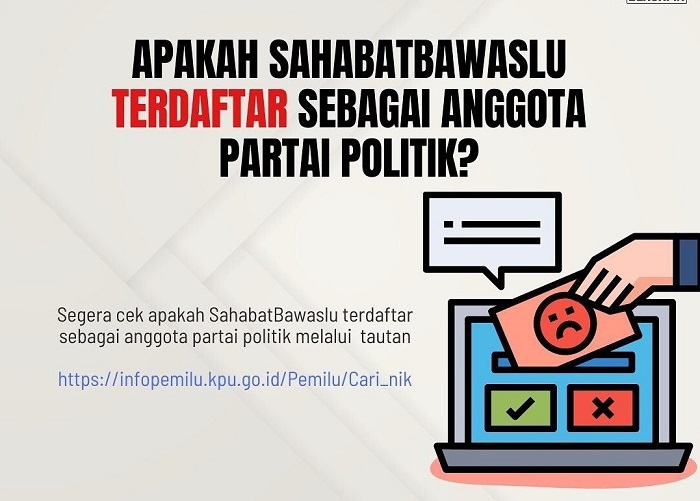 Heboh Banyak Netizen Dicatut Jadi Anggota Parpol, Bawaslu Lakukan Verifikasi Data