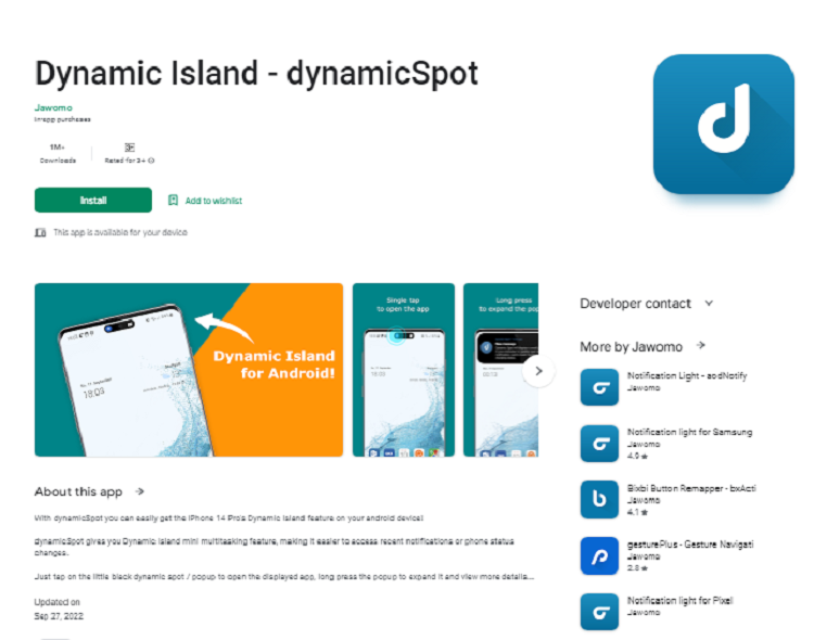 Aplikasi Kloning Dynamic Island iPhone 14 Pro Didownload 1 Juta Kali