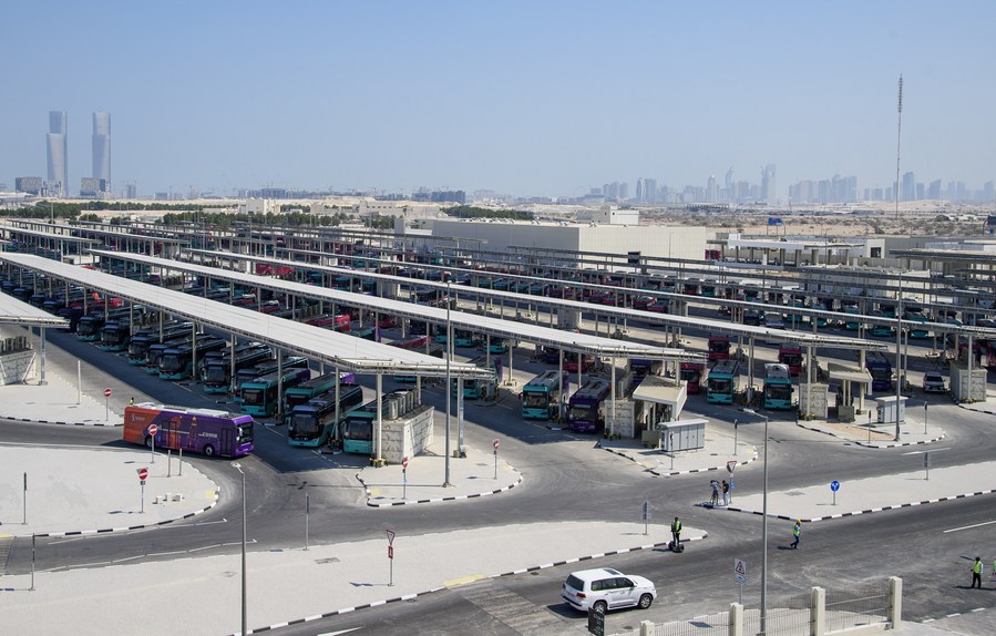 Jelang Piala Dunia, Qatar Resmikan Depo Bus Listrik Terbesar di Dunia