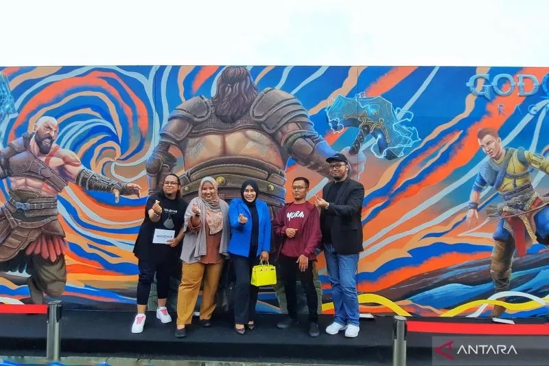 Mural 'God of War Ragnarok' Sepanjang 12 Meter Hiasi Kota Tua Jakarta