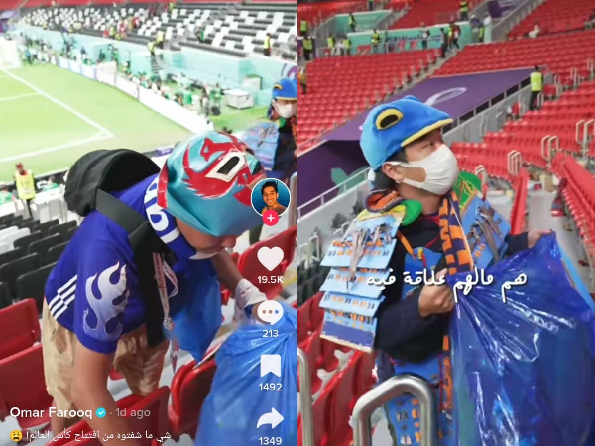 Viral Suporter Jepang Pungut Sampah Usai Laga Pembuka Piala Dunia 2022