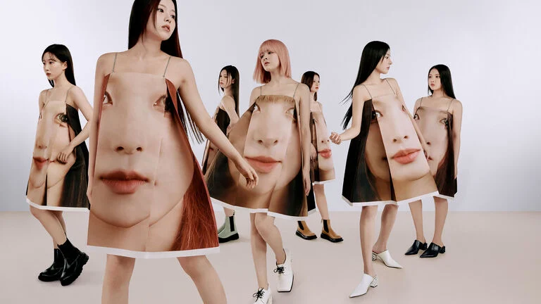 Desain Unik Dress Kolaborasi dengan NMIXX, Tampilkan Close-up Wajah Member