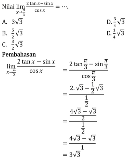 Rumus Limit Trigonometri Serta Sifat Dan Contohnya 1456