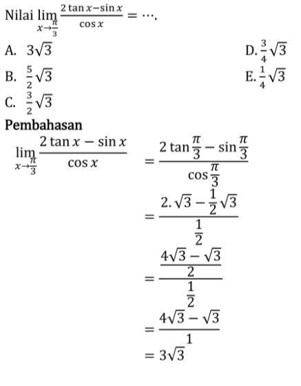 Rumus Limit Trigonometri Serta Sifat Dan Contohnya 3306