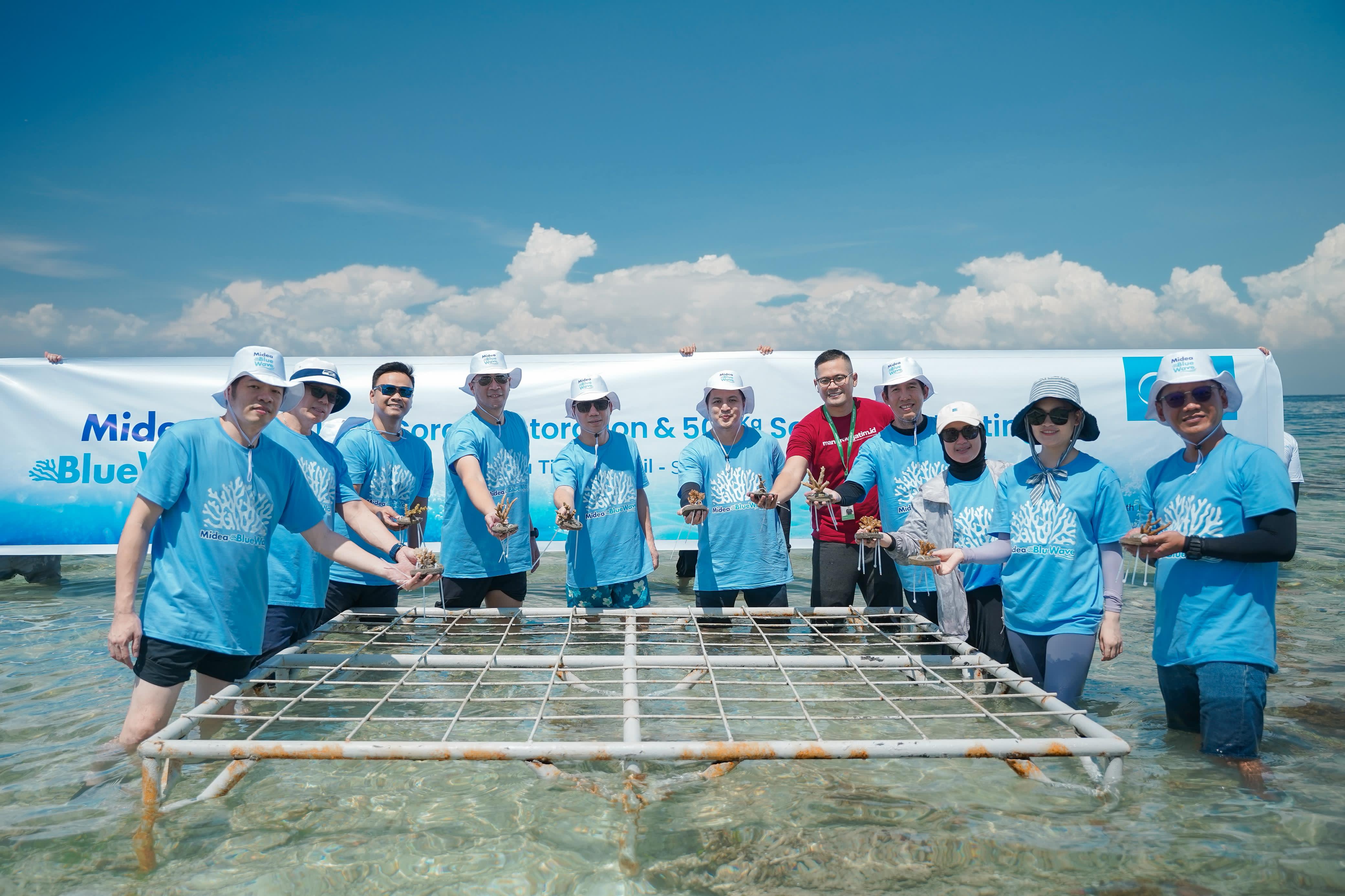 Midea Tanam Coral dan Rumput Laut untuk Rayakan 15 Tahun Eksis di Indonesia